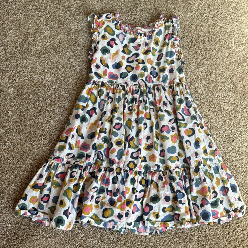 Pink chicken multi colored leopard print dress